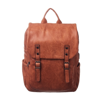 Men Backpack Light Brown
