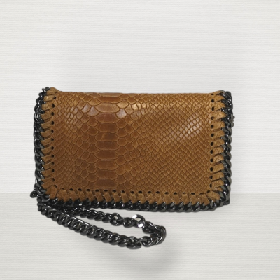 Crossbody leather bag MD L-01 Brown